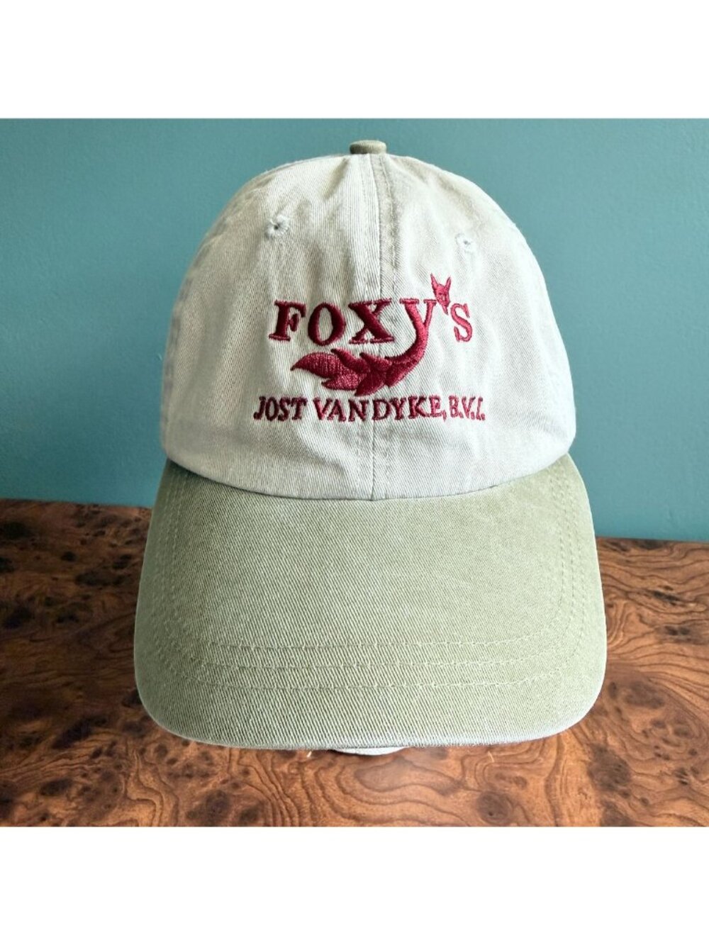 Vtg Foxy's Bar Ball Cap Jost Van Dyke British Virgin Islands Adjust Strapback